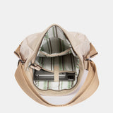 Multifunktionale Tasche aus beigem Stoff