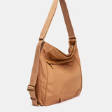 Multifunktionale Tasche aus cognacfarbenem Stoff