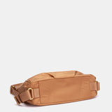 Multifunktionale Tasche aus cognacfarbenem Stoff