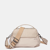 Bandolera en tejido beige