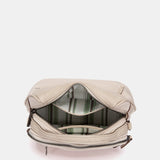 Bandolera en tejido beige