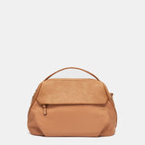 Bandolera en tejido cognac