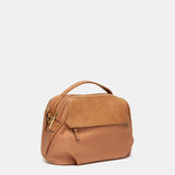 Bandolera en tejido cognac