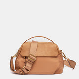 Bandolera en tejido cognac