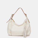Bolso de hombro beige