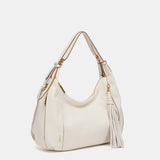Bolso de hombro beige
