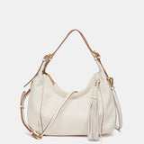 Bolso de hombro beige
