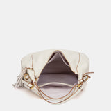 Bolso de hombro beige