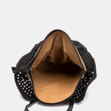Capazo de rafia negro