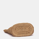 Navicella in rafia color cammello