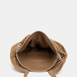 Navicella in rafia color cammello