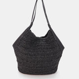 Capazo de rafia negro