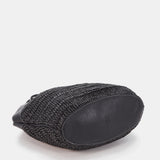 Capazo de rafia negro