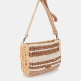 Bandolera bordada beige