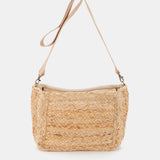 Bandolera bordada beige
