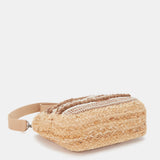 Bandolera bordada beige