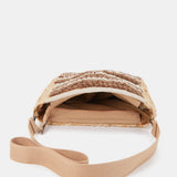 Bandolera bordada beige