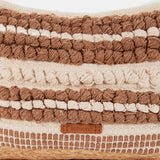 Bandolera bordada beige