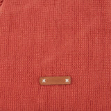 Orange embroidered cotton beach bag