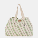 Bolsa de playa de algodón verde