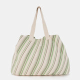 Bolsa de playa de algodón verde