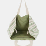 Bolsa de playa de algodón verde