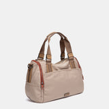 Bolso de viaje en materiales reciclados beige