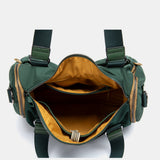 Bolso de viaje en materiales reciclados verde