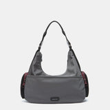 Bolso de hombro en materiales reciclados gris