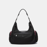 Bolso de hombro en materiales reciclados gris