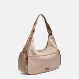 Bolso de hombro en materiales reciclados beige