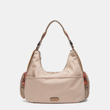 Bolso de hombro en materiales reciclados beige