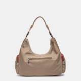 Bolso de hombro en materiales reciclados beige