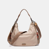 Bolso de hombro en materiales reciclados beige
