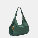 Bolso de hombro en materiales reciclados verde
