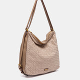 Bolso multifuncional trenzado en beige