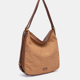 Bolso multifuncional trenzado en cognac