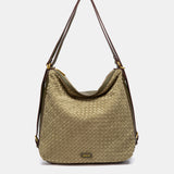 Bolso multifuncional trenzado en verde