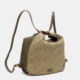 Bolso multifuncional trenzado en verde