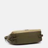 Bolso multifuncional trenzado en verde