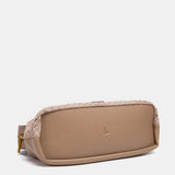 Bolso de mano trenzado beige