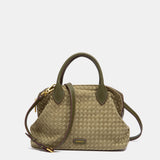 Bolso de mano trenzado verde