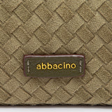 Bolso de mano trenzado verde