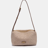 Bandolera trenzada beige