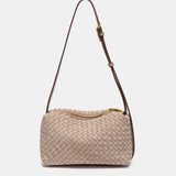 Bandolera trenzada beige