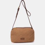 Bandolera trenzada cognac