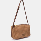 Bandolera trenzada cognac