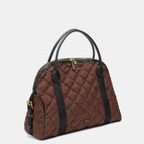 Gesteppte Handtasche in Braun.