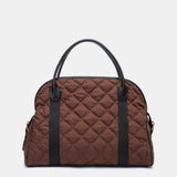 Gesteppte Handtasche in Braun.