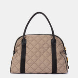 Gesteppte Handtasche in Taupe.